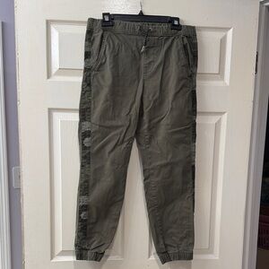 Urban Pipeline Olive Green Joggers with Camo Side Stripe Large (14/16) Husky